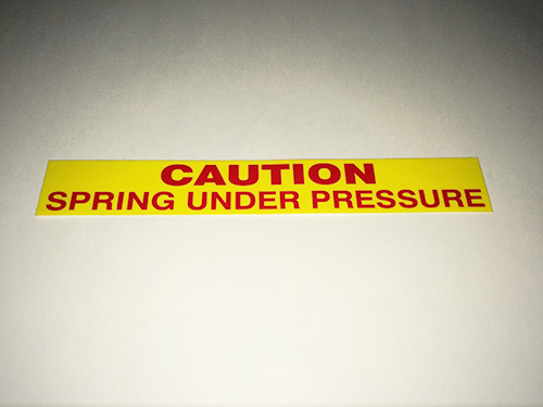 A Hi-Tack Warning Label.